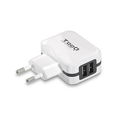 Totalcadeau Chargeur mural universel USB x 2 17W Blanc - Prise avec 2 port USB chargeur GPS, MP3, MP4, Téléphone, Smartphone, Tablette pas cher