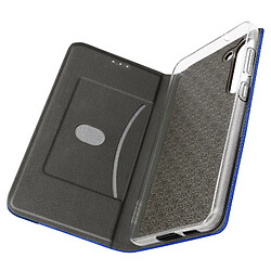 Avizar Étui pour Samsung S23 Tissu Porte carte Support Série Sensitive bleu