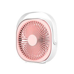 mini Ventilateur de Refroidissement de Bureau à 3 Vitesses de Recharge USB Portable de 6 pouces pour le Bureau à Domicile-Rose