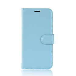 Etui en PU litchi bleu pour votre Xiaomi Redmi Note 7