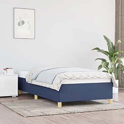 Maison Chic Lit adulte - Lit simple Cadre de lit,Structure du lit Contemporain Bleu 80x200 cm Tissu -MN67380