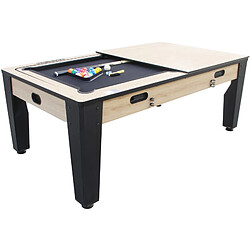 Catenaccio Table multi jeux 7FT industrielle convertible billard hockey bois clair (couleur : Bois)