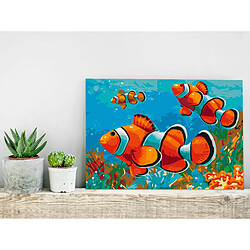 Decoshop26 Tableau à peindre soi-même peinture par numéros motif Gold Fishes 60x40 cm TPN110086