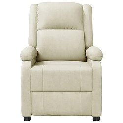 Avis Maison Chic Fauteuil Relax pour salon, Fauteuil de massage Crème Similicuir -GKD50522