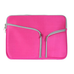 Wewoo Sacoche pour ordinateur portable Magenta Macbook Air 11,6 pouces sac Double poche Zip à main