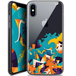 Caseink Coque arrière Apple iPhone Xs / X (5.8 ) Crystal Gel HD [ Nouvelle Collection - Souple - Antichoc - Imprimé en France] Les Vagues