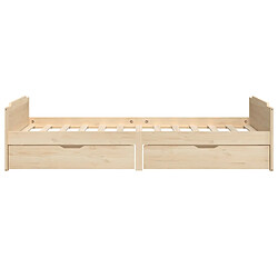 Acheter vidaXL Cadre de lit sans matelas bois de pin massif 90x200 cm