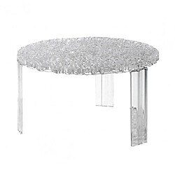 Kartell 8500B4 table basse t-table diamètre 50 x 28 cm manche pMMA, transparent