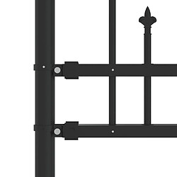 Avis vidaXL Clôture de jardin avec sommet de lance Noir 165 cm