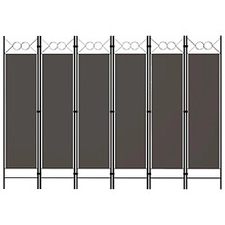 vidaXL Cloison de séparation 6 panneaux Anthracite 240x180 cm