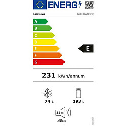 Réfrigérateur combiné intégrable à glissières 267l - brb26600eww - SAMSUNG