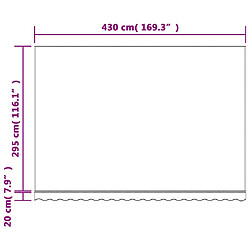 vidaXL Tissu de remplacement pour auvent rayures rouges et blanches pas cher