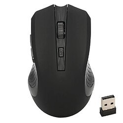 2.4Ghz Mini souris sans fil 6 boutons 1600 DPIOptical Gaming Mouse pour ordinateur portable PC - noir