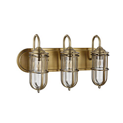 Elstead Lighting Applique murale salle de bains Feiss Verre transparent,acier Laiton antique foncé