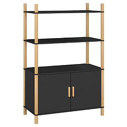 vidaXL Buffet haut Noir 80x40x121 cm Bois d'ingénierie