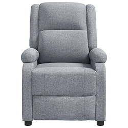 Avis vidaXL Fauteuil de massage Gris clair Tissu