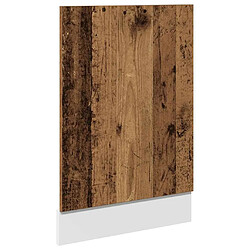 vidaXL Panneau de lave-vaisselle vieux bois 45x3x67 cm bois ingénierie