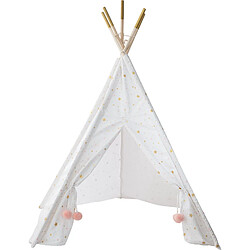 Atmosphera, Createur D'Interieur Tipi pour enfant avec motifs Dream - H. 160 cm - Blanc