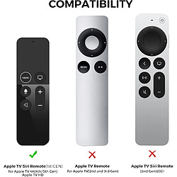 SANAG Coque Protectrice Pour Apple Tv Siri Remote [1Ère Gen] Avec Airtag Holder, Housse En Silicone Antiderapante Compatible Avec Apple Tv Hd 2016 / Apple Tv 4K 2017 [1Ère Generation](Noir)