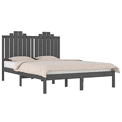 Avis Maison Chic Lit adulte - Lit simple Cadre de lit,Structure du lit Contemporain Gris Bois de pin massif 120x200 cm -MN38134