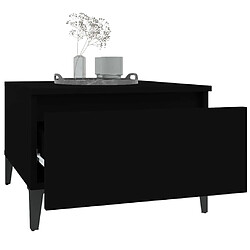 Maison Chic Table d'appoint | Table Basse Noir 50x46x35 cm Bois d'ingénierie -GKD23020 pas cher