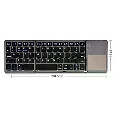 Clavier pliable sans fil Clavier Bluetooth avec pavé tactile Bouton multifonction Mini clavier