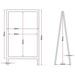 Avis Panneau de trottoir ardoise en Mélaminé Olympia - 850 x 500 mm - - Mélamine