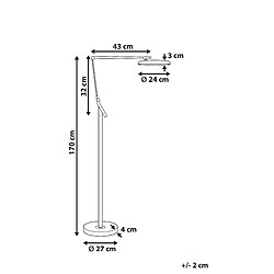 Avis Beliani Lampadaire gris foncé à LED CARINA