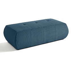 Lisa Design Onyx - pouf d'appoint - en velours côtelé Onyx - pouf d'appoint - en velours côtelé - Bleu