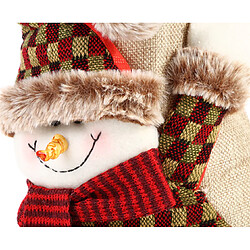 C324 Chaussettes de décoration de Noël Snowman Sac cadeau en coton en coton Pendentif sac de Noël sac de bonbon sac de cadeau pour Noël