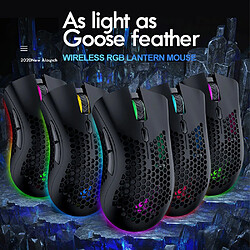 Acheter Universal Souris gaming 2400 dpi coque cellulaire 2,4 GHz sans fil souris ergonomique rechargeable RVB trou lumineux souris gaming PC | Mouse (vert)