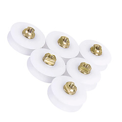 Set de 6pcs Roulette Rouleau Accessoire pour Douche Porte Coulissante Roue 22,5 mm