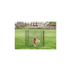 Avis Iris Ohyama - Parc Dexterieur - Ancrage Au Sol - 48 Pouces - Epoxy - Noir - 1,5 M2 - Pour Chien