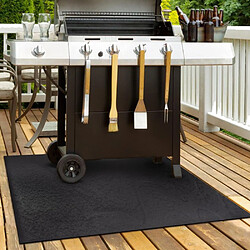 Ribimex Tapis bbq, atelier, garage et maison 80x120 cm en caoutchouc gris