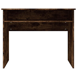 Avis vidaXL Bureau Chêne fumé 90x50x74 cm Bois d'ingénierie