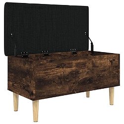 Acheter Maison Chic Banc de rangement | Meuble de rangement d'Entrée | Coffres d'Intérieur chêne fumé 82x42x46 cm bois d'ingénierie -MN98079