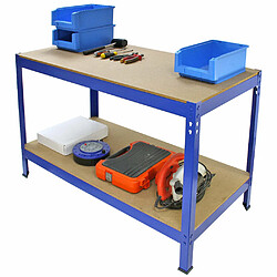 Avis Monstershop Monster Racking 2 x Rayonnage T-Rax 90cm Bleu & Etabli de Travail Q-Rax Bleu 120 cm