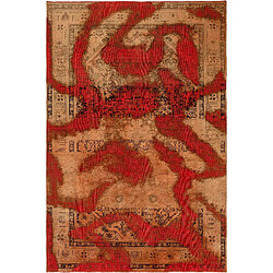 Vidal Tapis de laine 294x193 rouge Vintage Royal