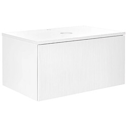 Beliani Meuble de salle de bain 80 x 52 cm blanc ALZIRA