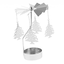 ensemble 3pcs noël décor de noël tournant bougie bougie chauffe-plat pas cher