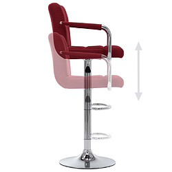 Acheter vidaXL Chaise de bar Bordeaux Tissu