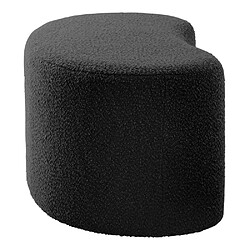 Acheter LEITMOTIV Pouf en tissu bouclette Ada Wave noir.