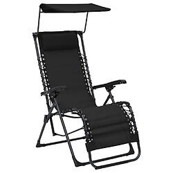 vidaXL Chaises pliables de terrasse lot de 2 Textilène Noir