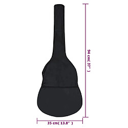 vidaXL Sac de guitare classique 3/4 Noir 94x35 cm Tissu pas cher