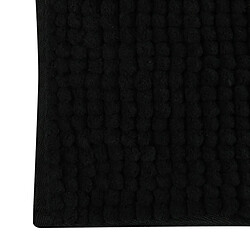 MSV Tapis de bain Microfibre CHENILLE 40x60cm Noir