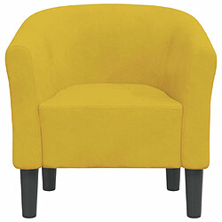 Avis Maison Chic Fauteuil relax,Chaise pour salon cabriolet jaune velours -MN51978