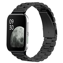 PHONECARE Bracelet en Acier Inoxydable Taille Ajustable Avec Fermoir par Clic + Outil pour Oppo Watch 2 46mm Wi-Fi - Noir