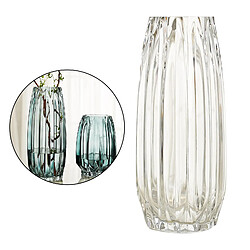 Vase En Verre Clair Grand Vase à Fleur Hydroponique De Table D'affichage De Fleur 31cm Clair pas cher