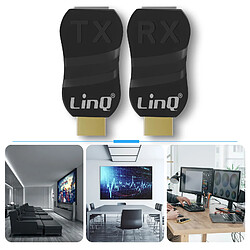 2x Adaptateur d'extension HDMI vers Ethernet Résolution HD 1080p Portée 30m LinQ pas cher