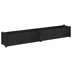 Avis vidaXL Jardinières 2 pcs Noir 200x31x31 cm Bois de pin massif